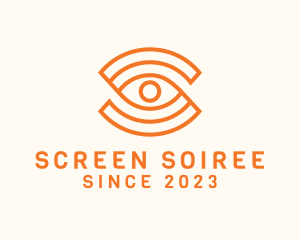 Orange Eye Letter S logo design