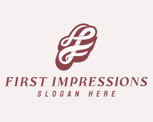 Letter F Script Business  logo design