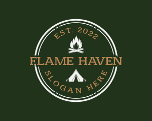 Campfire Tent Hiking logo