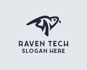 Crow Bird Raven logo design