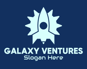 Modern Spaceship Rocket logo