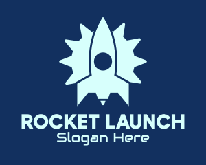 Modern Spaceship Rocket logo