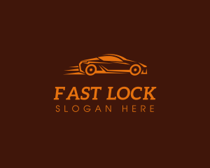 Fast Orange Sedan logo design