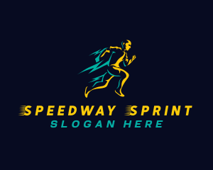 Marathon Speen Running logo design