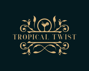 Luxury  Restaurant Cocktail logo design