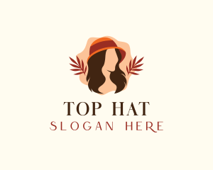 Woman Fashion Hat logo design