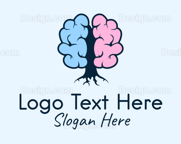 Mental Brain Tree Logo