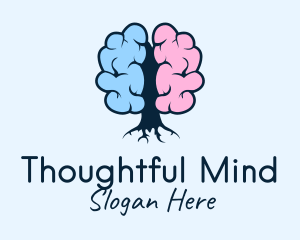 Mental Brain Tree  logo design