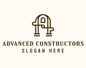 Letter A Building Contractor logo design