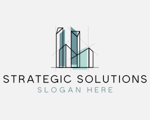 Skyscraper Building Architectural logo design