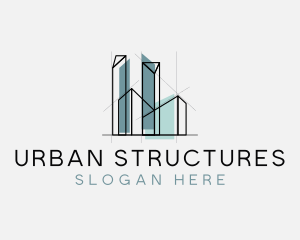 Skyscraper Building Architectural logo design