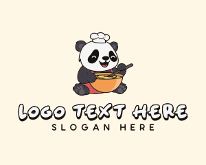 Cartoon Chef Panda logo