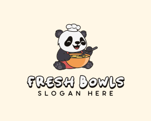 Cartoon Chef Panda logo design