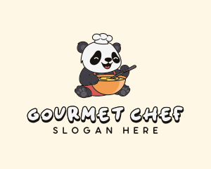 Cartoon Chef Panda logo design