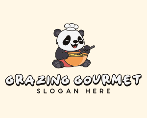 Cartoon Chef Panda logo design