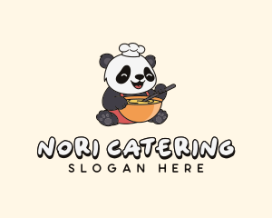 Cartoon Chef Panda logo design