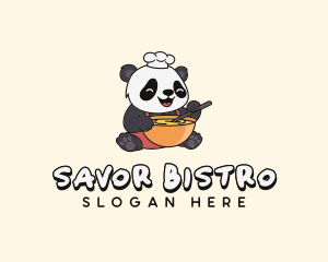 Cartoon Chef Panda logo design