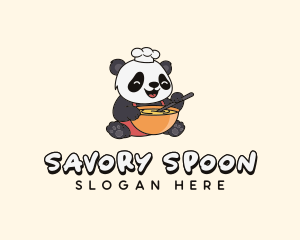 Cartoon Chef Panda logo design