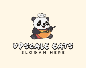 Cartoon Chef Panda logo design