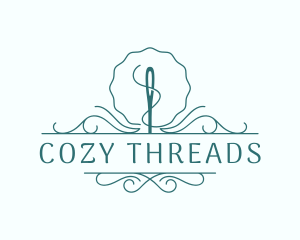 Needle Thread Sewing logo design