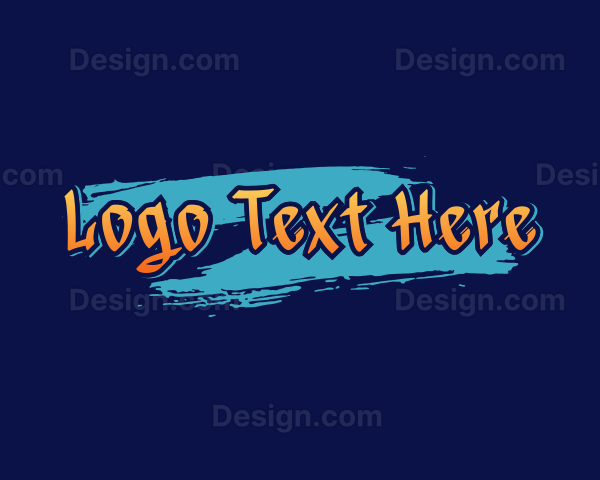 Graffiti Mural Paint Wordmark Logo