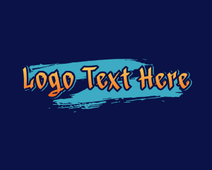 Graffiti Mural Paint Wordmark logo