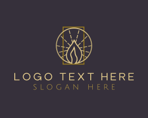 Premium Candle Flame Logo