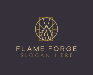 Premium Candle Flame logo design