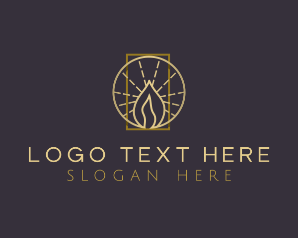 Premium Candle Flame logo