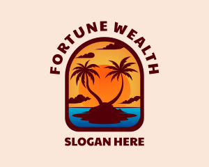 Sunset Palm Island Logo