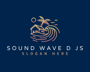 Beach Resort Vacation logo design