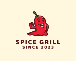 Spicy Chili Ghost logo design