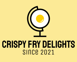 Fried Egg Globe  logo design