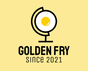 Fried Egg Globe  logo design