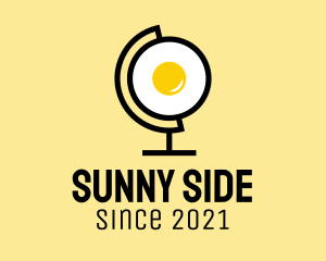 Fried Egg Globe  logo design