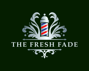 Ornate Barbershop Grooming logo design