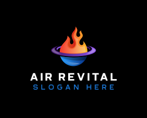 Heat Cool Ventilation logo design