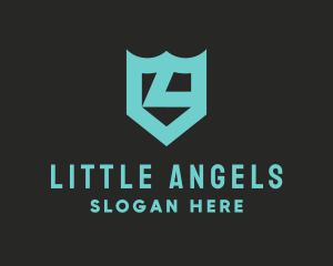 Simple Shield Crest Letter L logo design