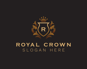 Shield Crown Crest logo design