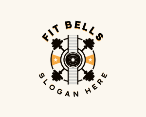 Fitness Barbell Weights  logo design