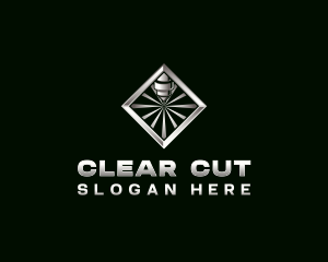 CNC Metal Industrial Cutting logo design