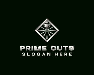 CNC Metal Industrial Cutting logo design