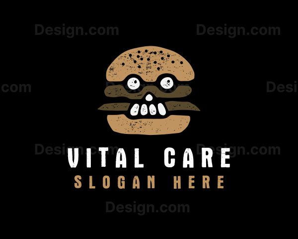 Burger Skull Restaurant Logo