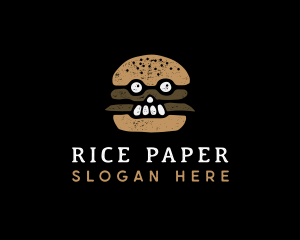 Burger Skull Restaurant logo design