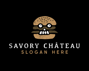 Burger Skull Restaurant logo design