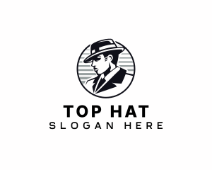 Hat Detective Spy logo design