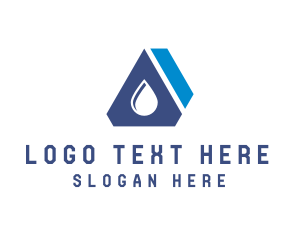 Modern Triangle Droplet Letter A logo