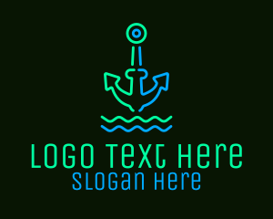 Neon Boat Anchor Logo
