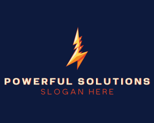 Electric Bolt Lightning Energy logo design