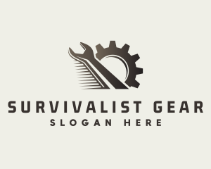 Industrial Wrench Gear logo design